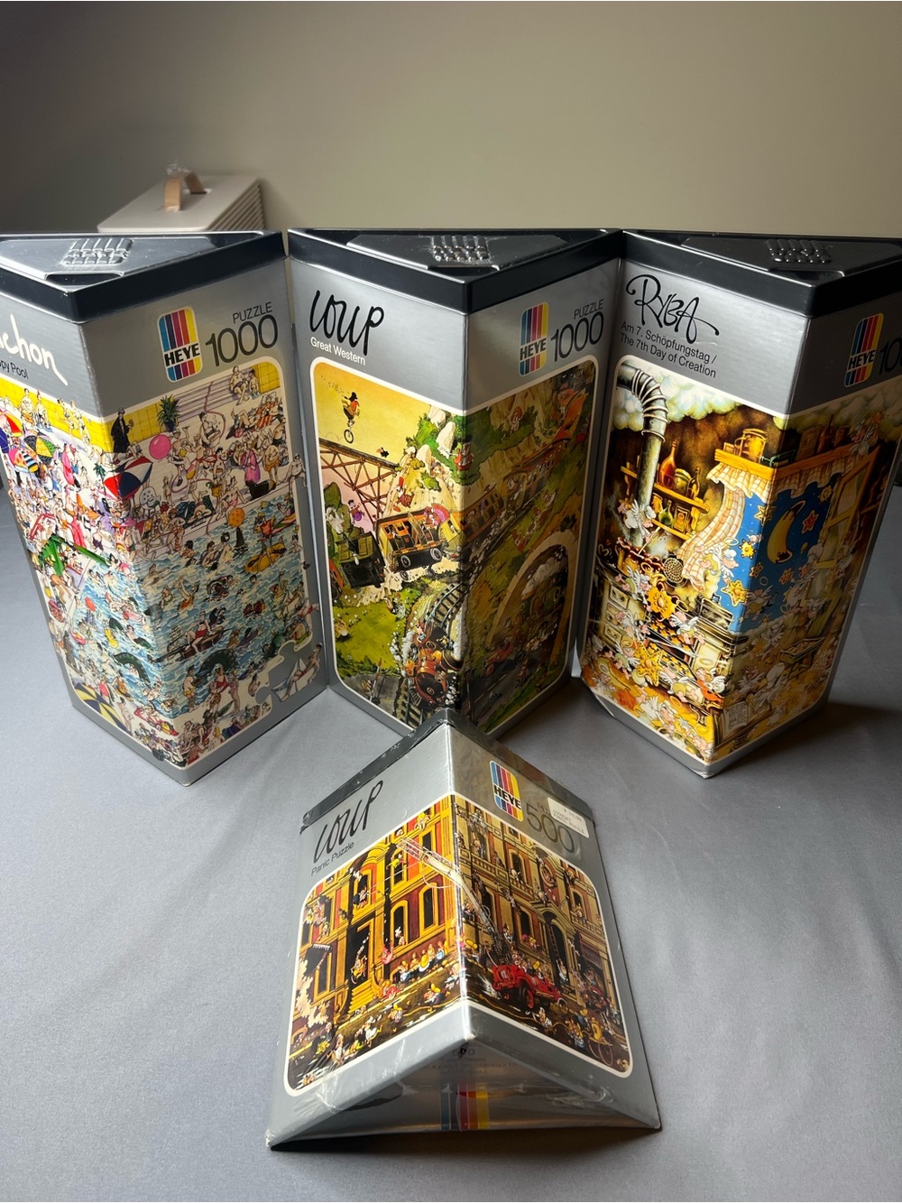 Vintage Heye German Collector Puzzle Lot Blachon Loup Ryba 500/1000 Pc
